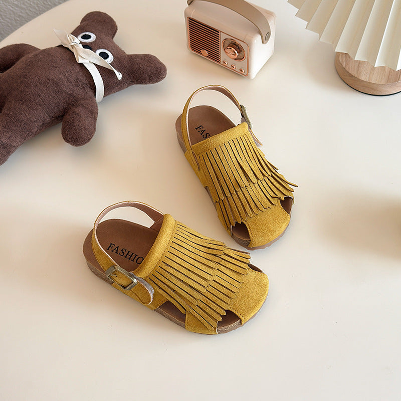 2026 Kids’ Tassel Closed-Toe Soft Sandals – Kids Fashion Nepal | Tudoholic