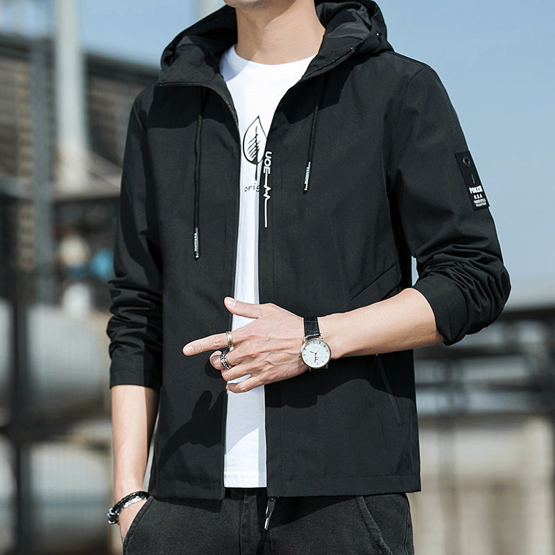 Men’s Hooded Sports Jacket –  Korean Fashion Casual
