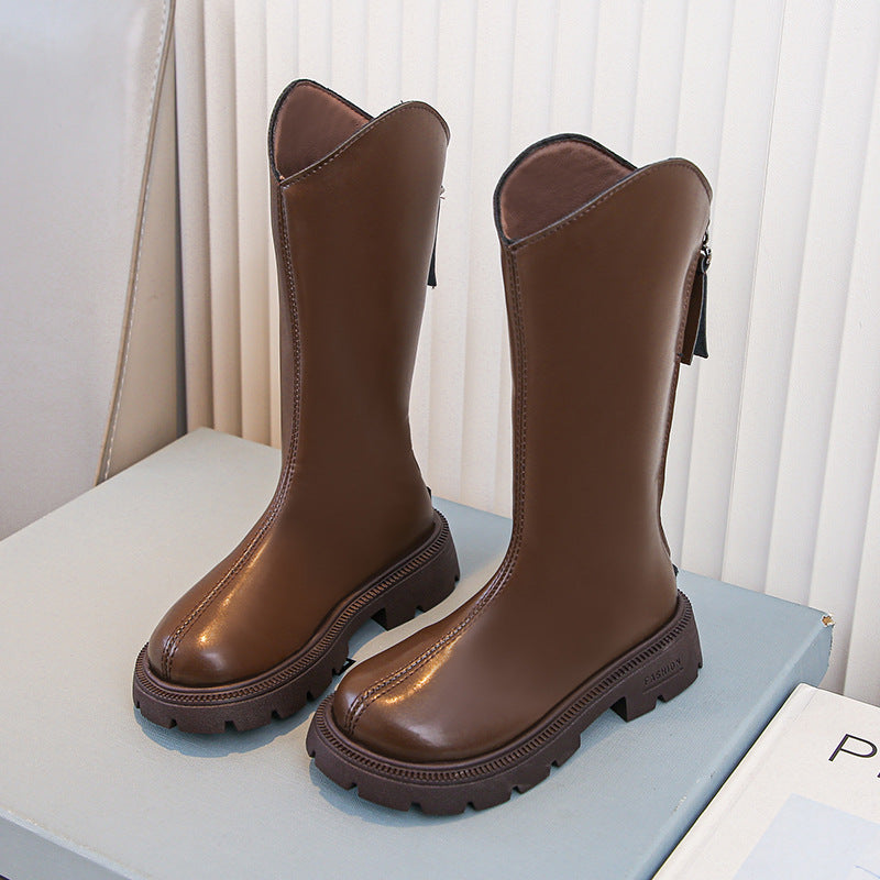 Girls’ High Boots – Warm Fleece Winter Princess Style