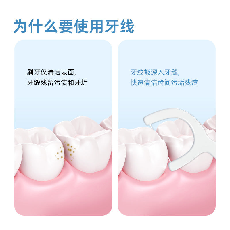 Portable Dental Floss Box with Toothpick – Travel Pack