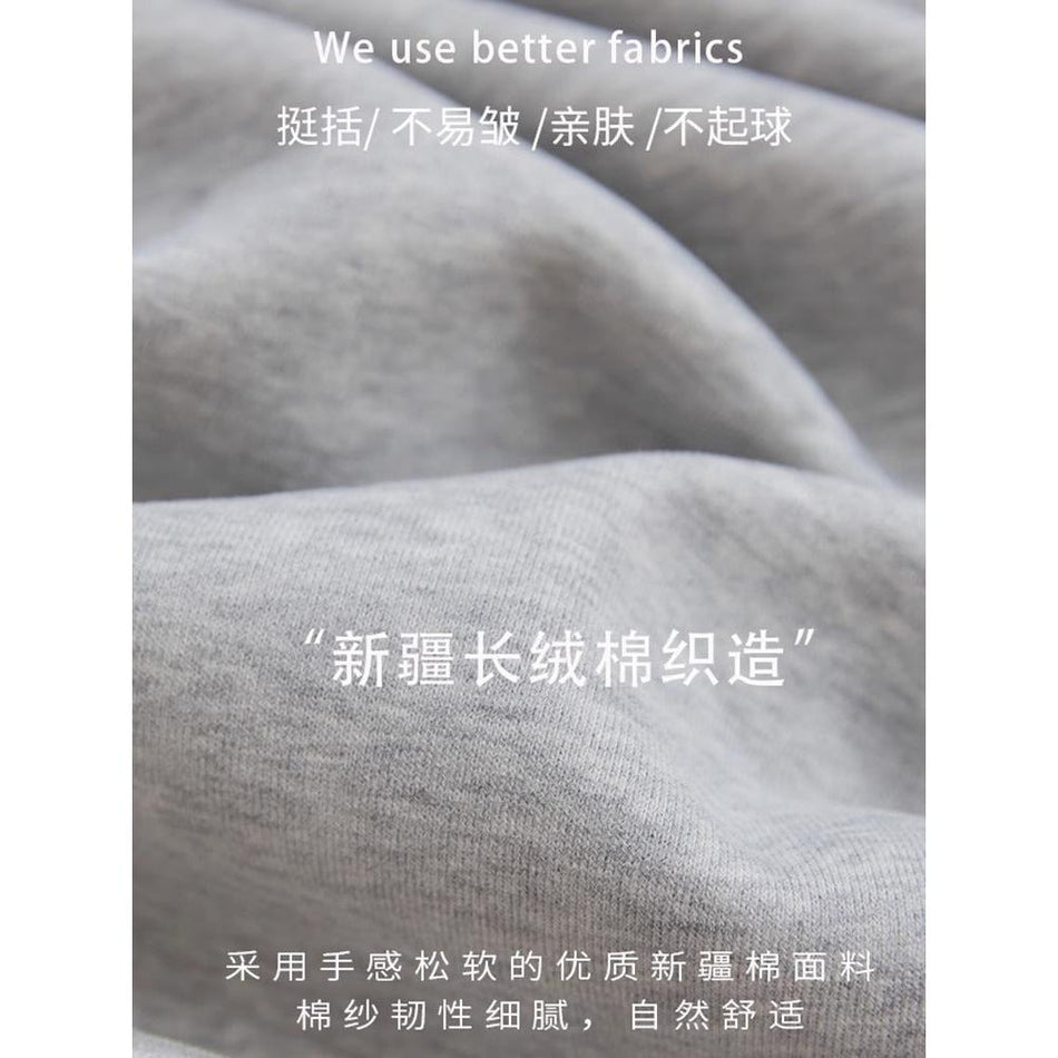 Gray Short Hooded Zipper Sweatshirt Slim Fit Korean Jacket