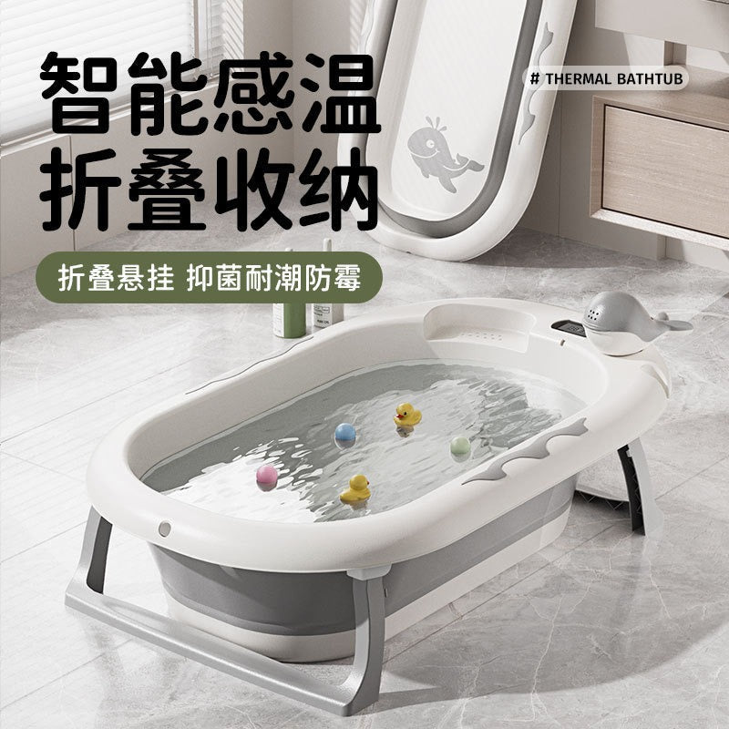 Foldable Temperature-Sensitive Baby Bathtub