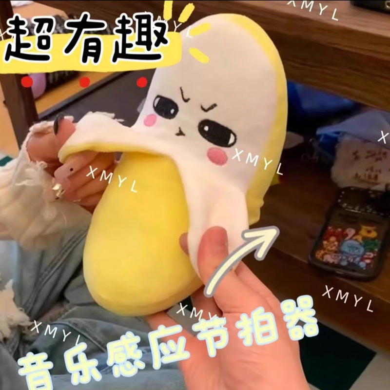 Banana Rhythm Piano Plush Toy Musical Sensor Doll