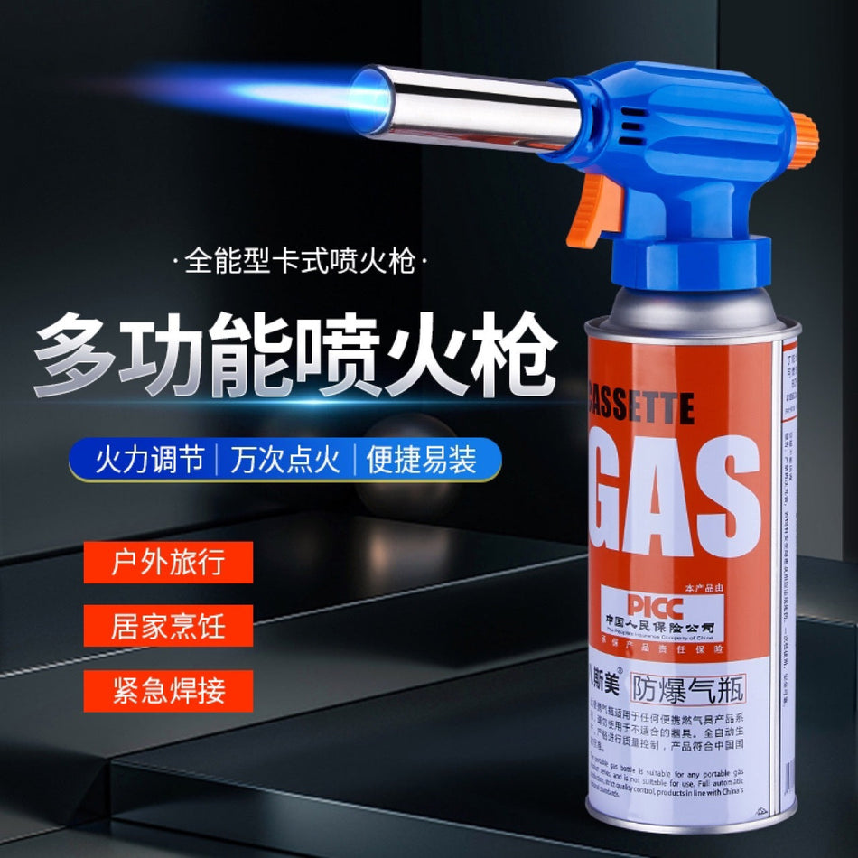 New Flame Gun Kitchen Baking Outdoor Barbecue Cassette Lighter