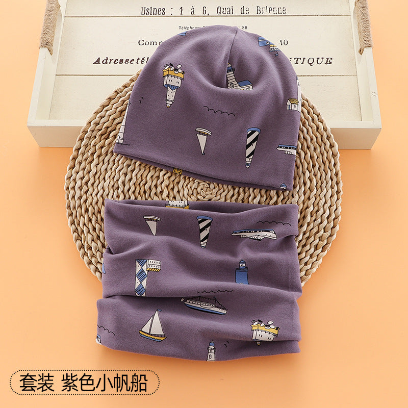Baby Double Hat & Scarf Set – Warm Kids’ Winter Sui