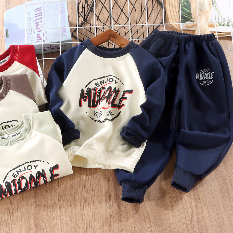 Boys’ Autumn & Winter Outfit Set – 2-Piece Sweater