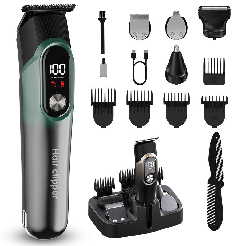 5-in-1 Digital Display Professional Electric Hair Clipper