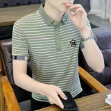 INSTOCK- Striped short-sleeved T-shirt men's summer trendy brand