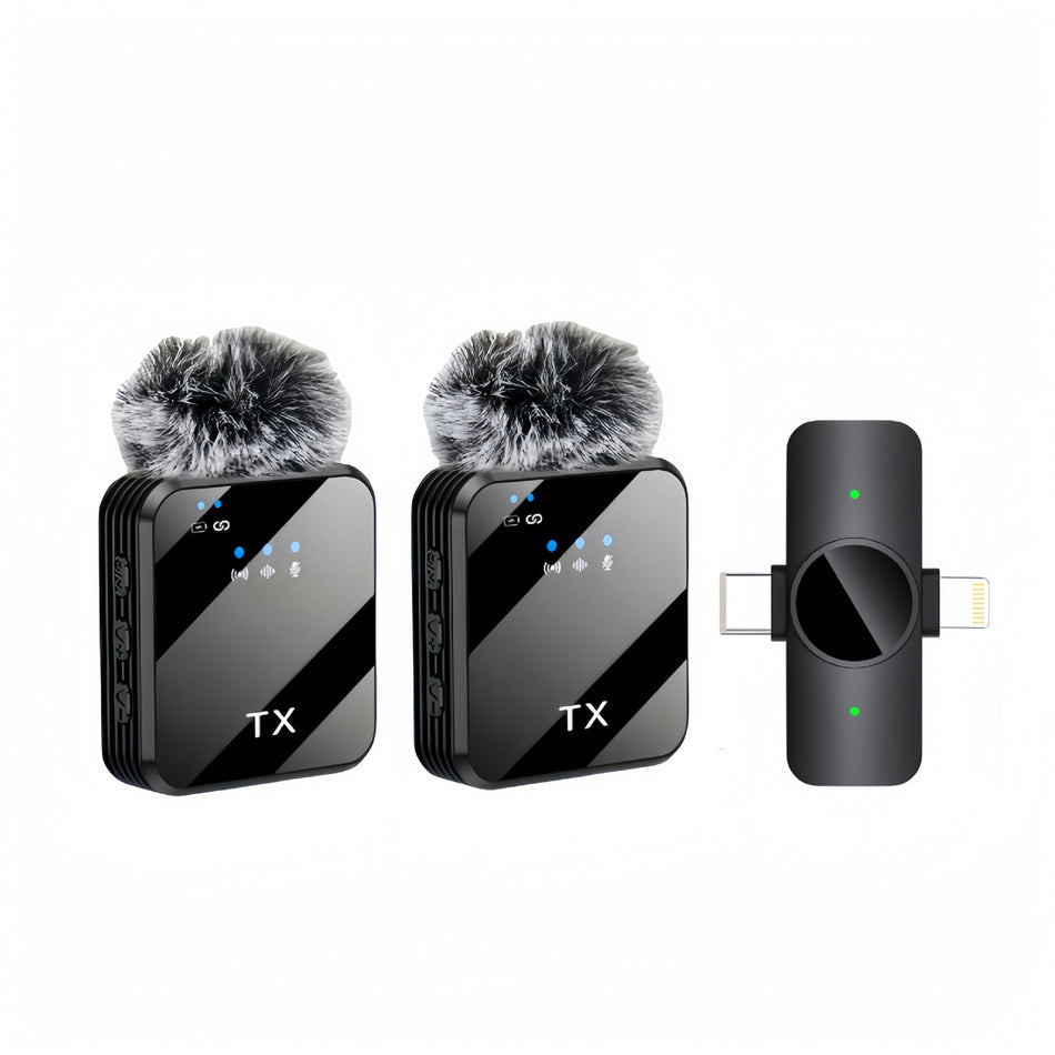 STOCK-F115 3-in-1 Wireless Clip Mic Live & Vlog Recording Mic