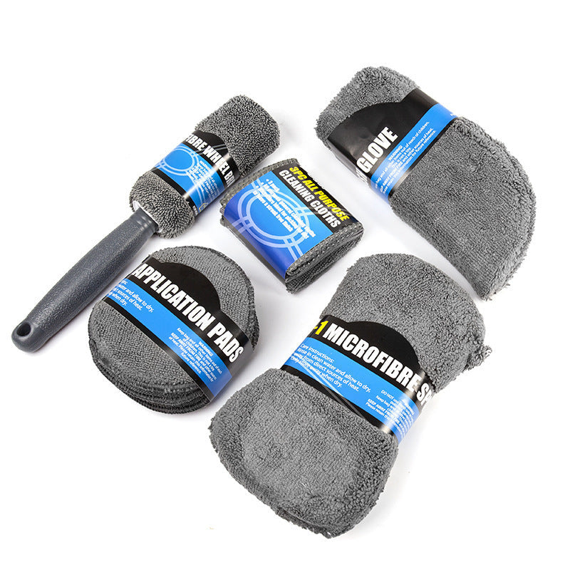 9-Piece Car Wash & Cleaning Set with Gloves & Brushes