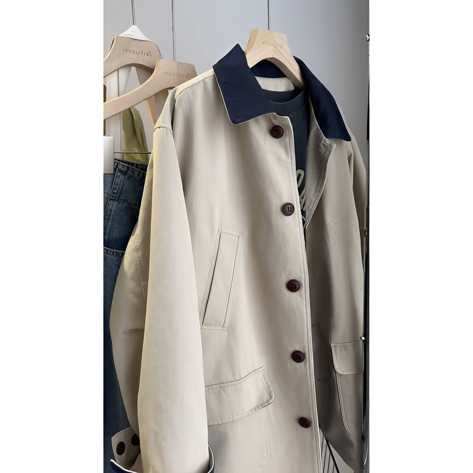 INSTOCK-Women’s Japanese-Style Cotton Trench Coat