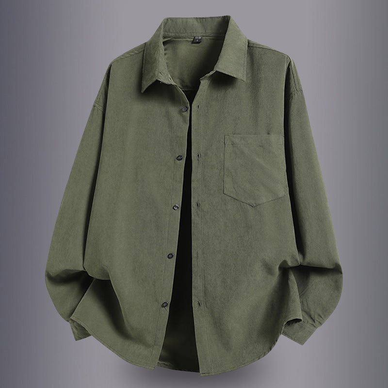 Retro Loose-Fit Men’s Casual Shirt for Spring