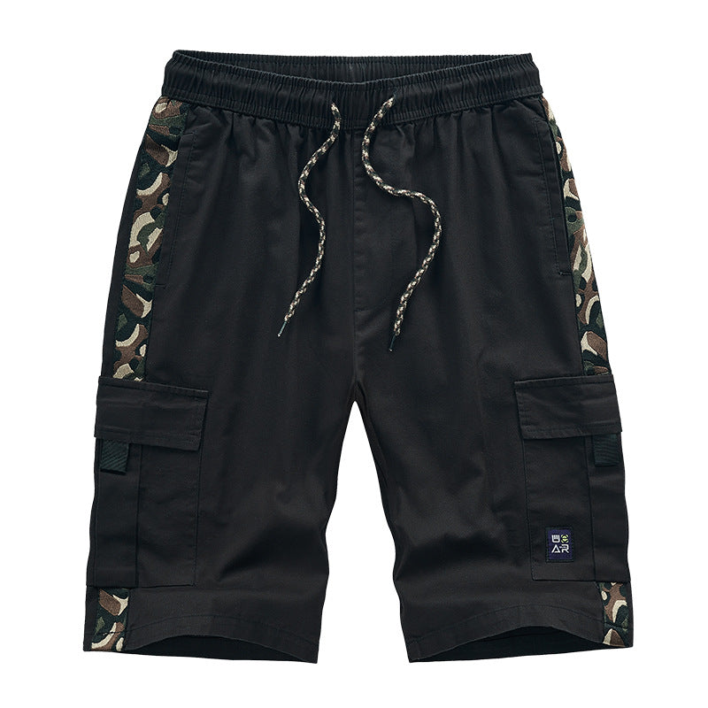 Men’s Multi-Pocket Cotton Shorts – Loose European & American