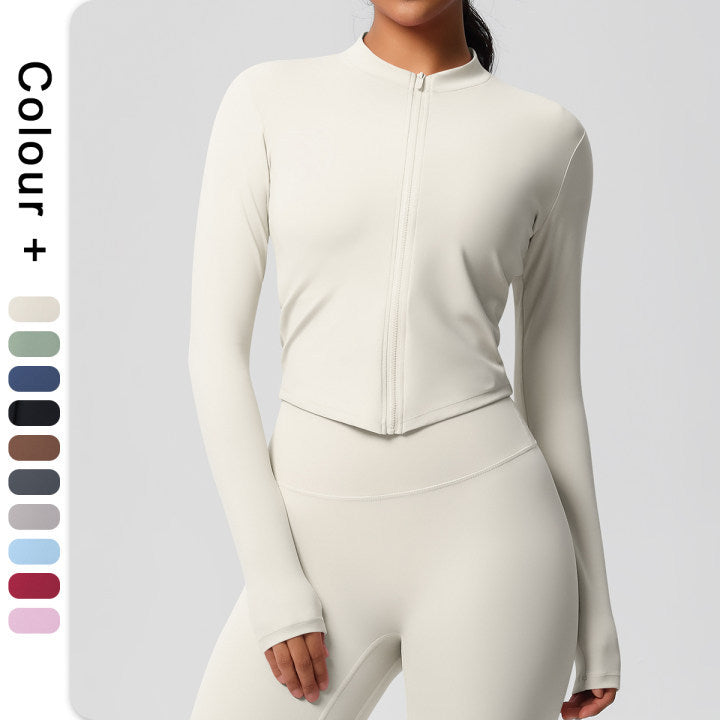 Women’s Quick-Dry Sports Jacket – Slim Running Yoga Top