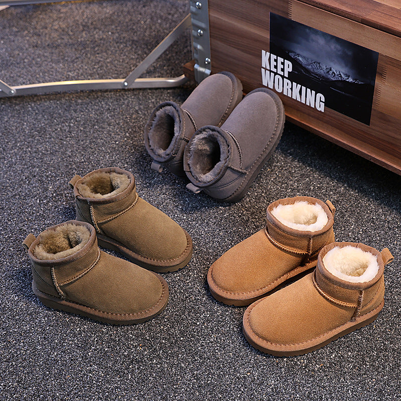 Kids’ Leather Snow Boots