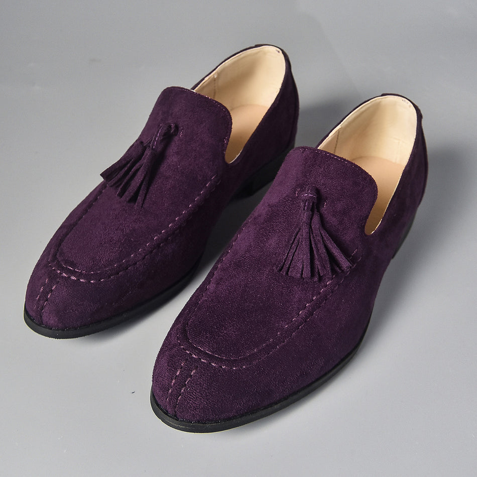 Suede Square Heel Casual Shoes – Chic & Comfy for Autumn