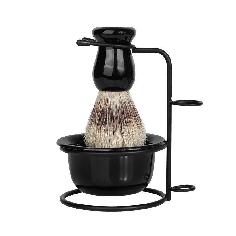Men’s Beard Brush Set | Shaving Foam Bowl & Pig Bristle Brush