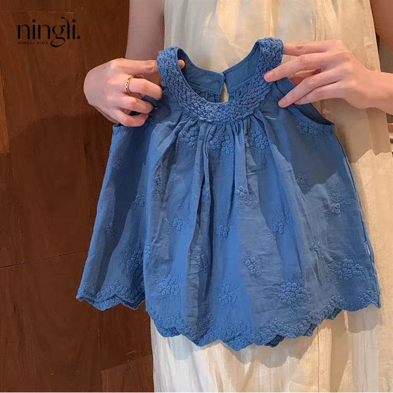 Girls’ Korean Summer Outfit 2025 – 2-Piece Set