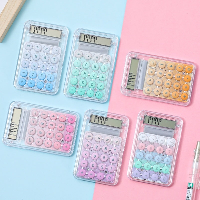 Mini Transparent Calculator for Students – Cute & Portable