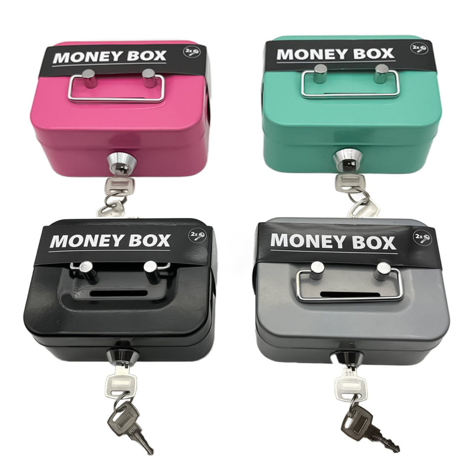 Compact Lockable Piggy Bank Storage Box for Kids and Adults