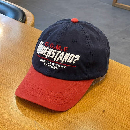 Color block baseball cap women men korean style couple hat