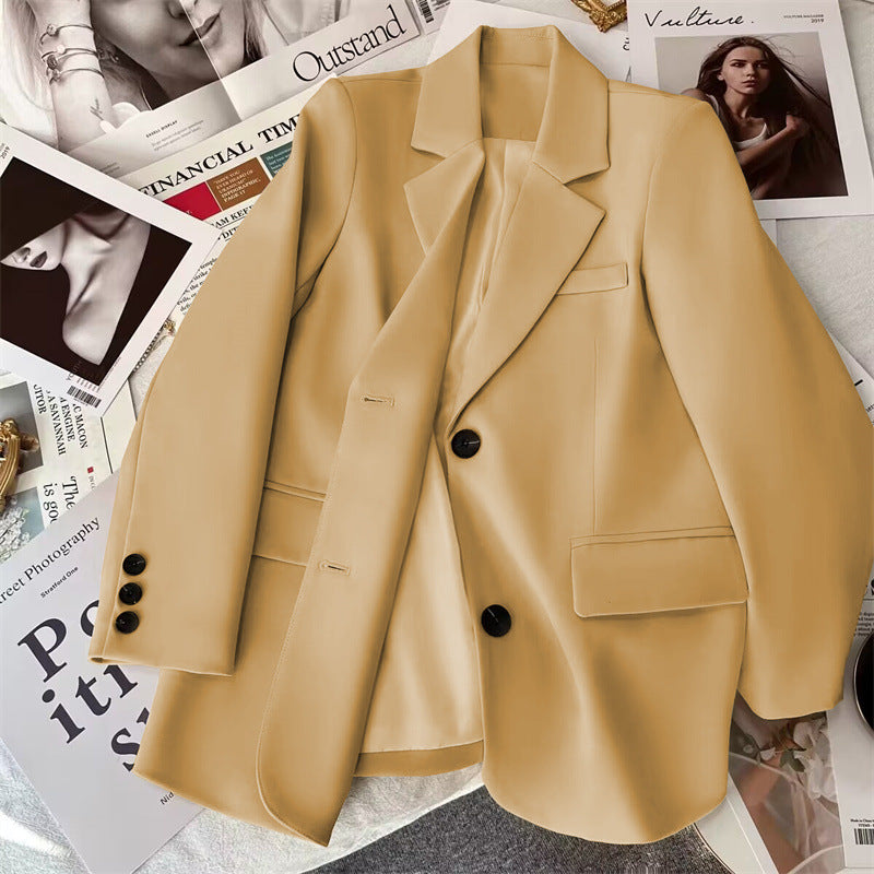 Women’s Ginger Korean Style Suit Jacket – Spring Autumn Fashion