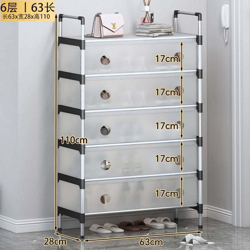 Plastic Multi-Layer Shoe Cabinet – Dust-Proof Storage