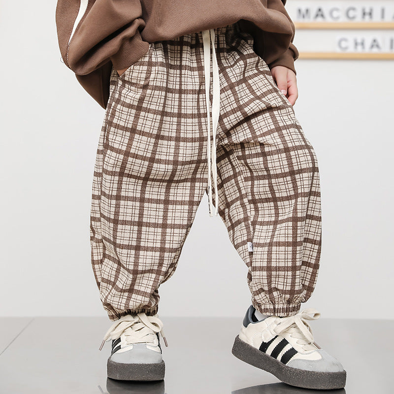 Boys Corduroy Sports Pants | Autumn Winter Warm Casual