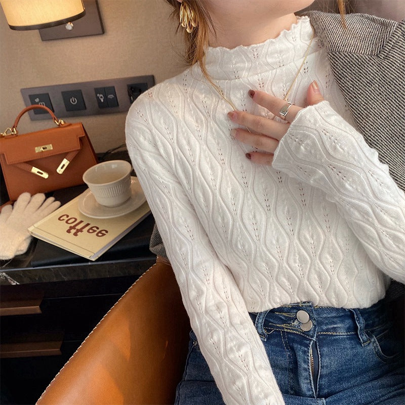 STOCK-Winter Women’s Half-High Collar Knitted Top