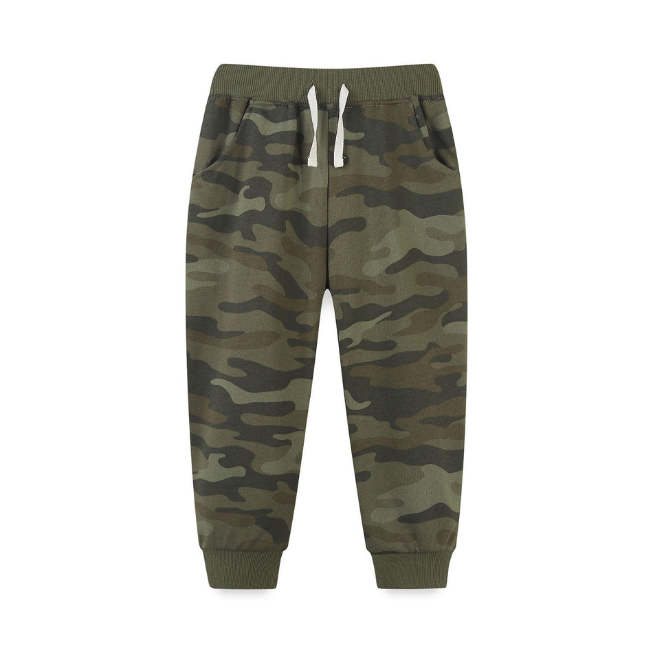 Autumn Kids Camouflage Sports Pants with Pockets