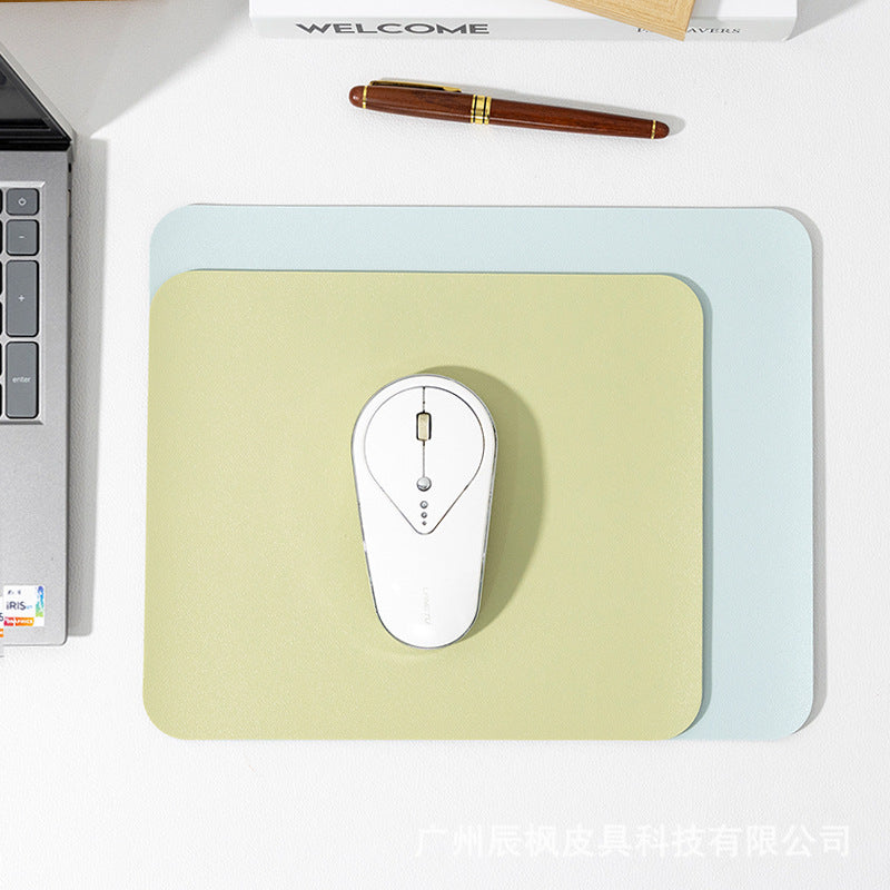 Solid Color Simple Leather Mouse Pad Small Size