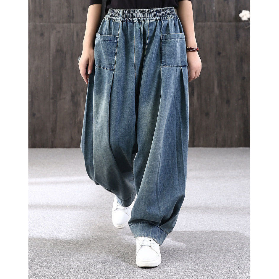 INSTOCK-Plus Size Denim Harlan Pants for Women