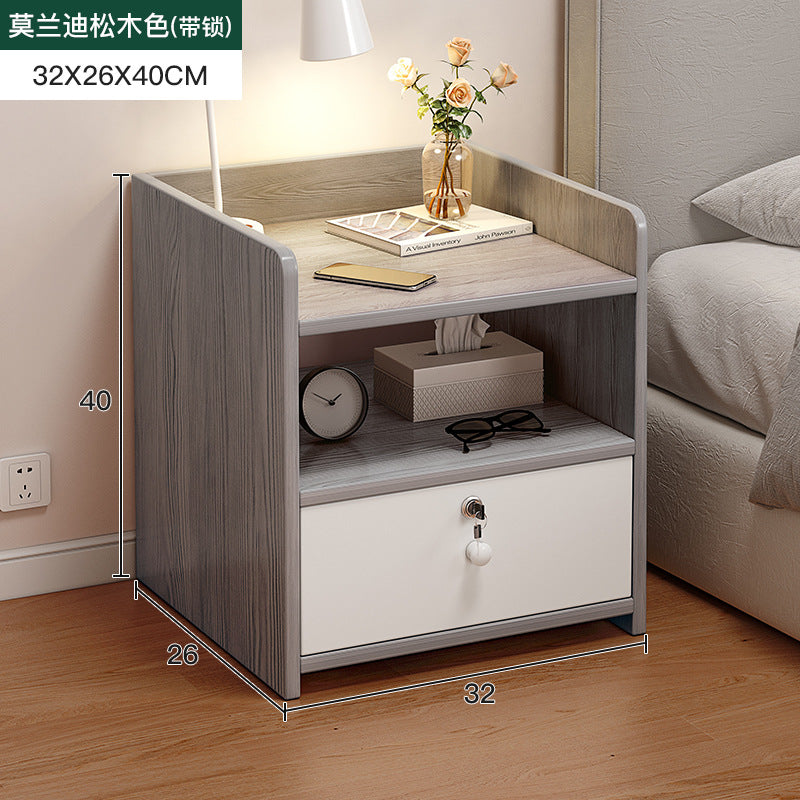 Modern Simple Small Bedside Storage Cabinet Rack