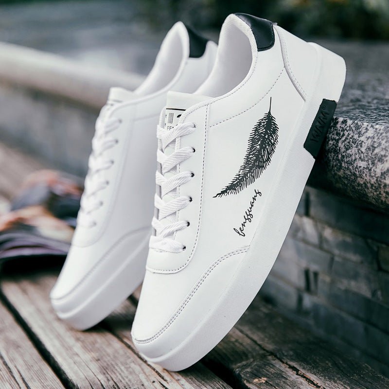 2025 Autumn Men’s Casual Board Shoes – Wear-Resistant White