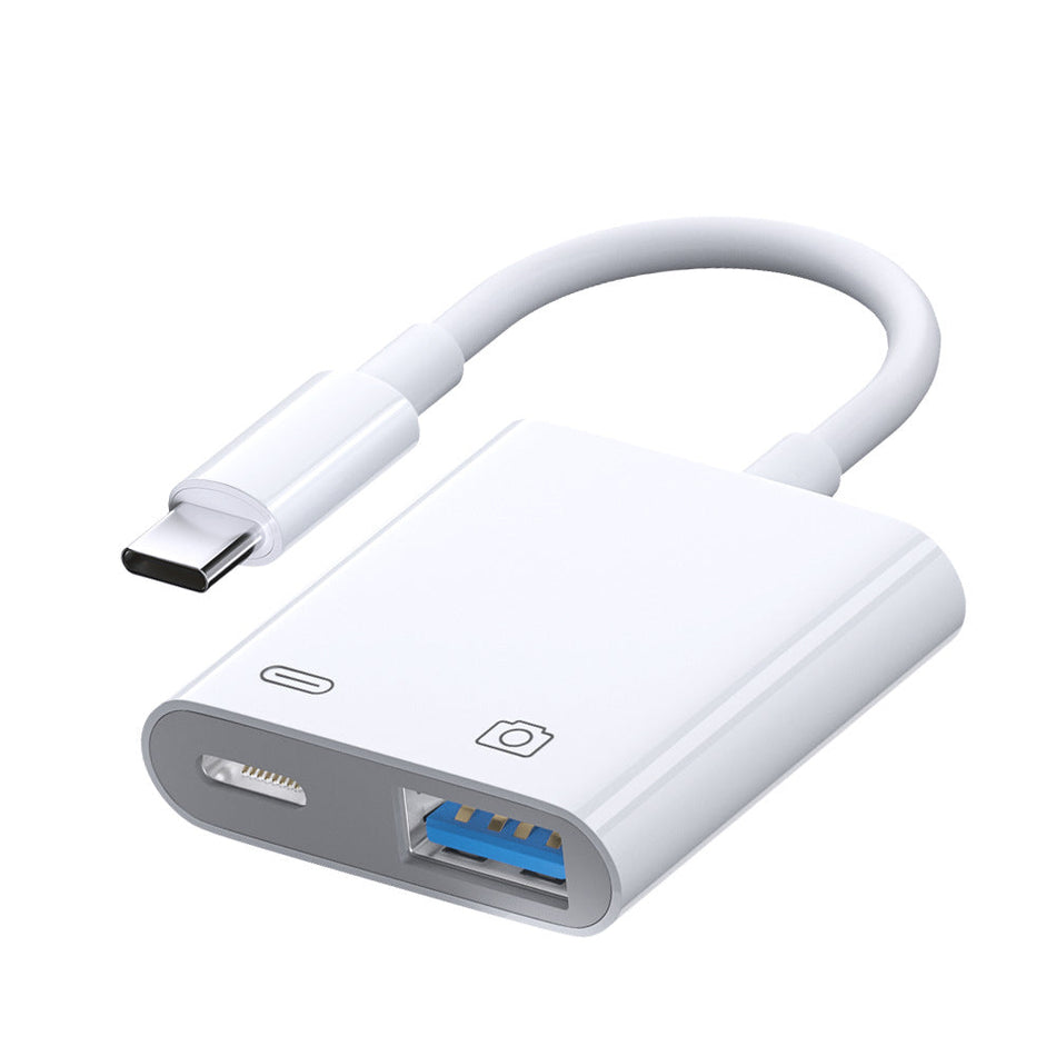 Type-C Mobile Card Reader SD TF Card Adapter with Charging