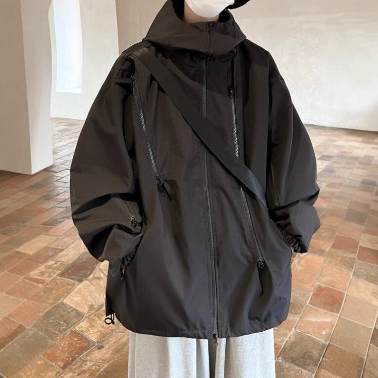 Unisex Outdoor Hooded Windbreaker Jacket