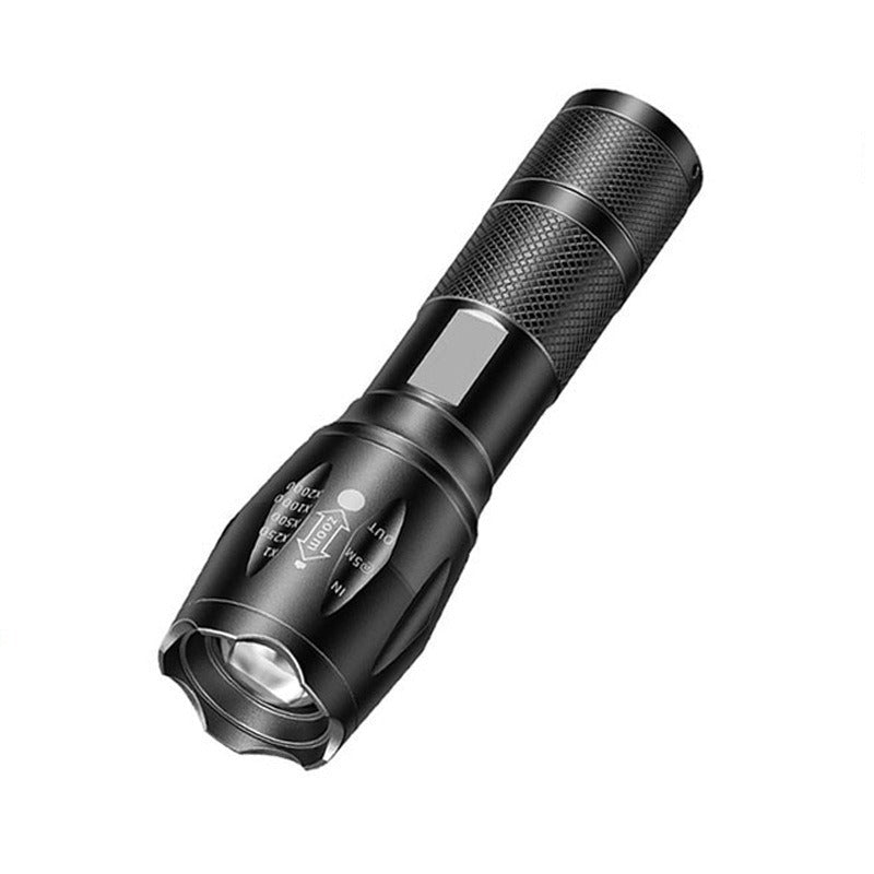 Four-Light Source Rechargeable Mini Zoom Flashlight