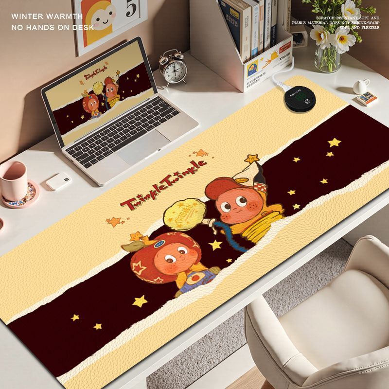 Cute Cartoon Heated Mouse Pad Hand Warmer Desk Mat