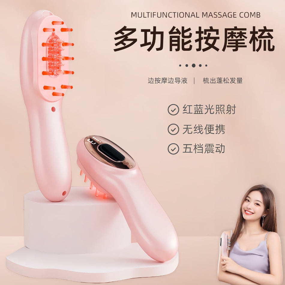 Electric Hair Growth Comb – Red & Blue Light Scalp Massager