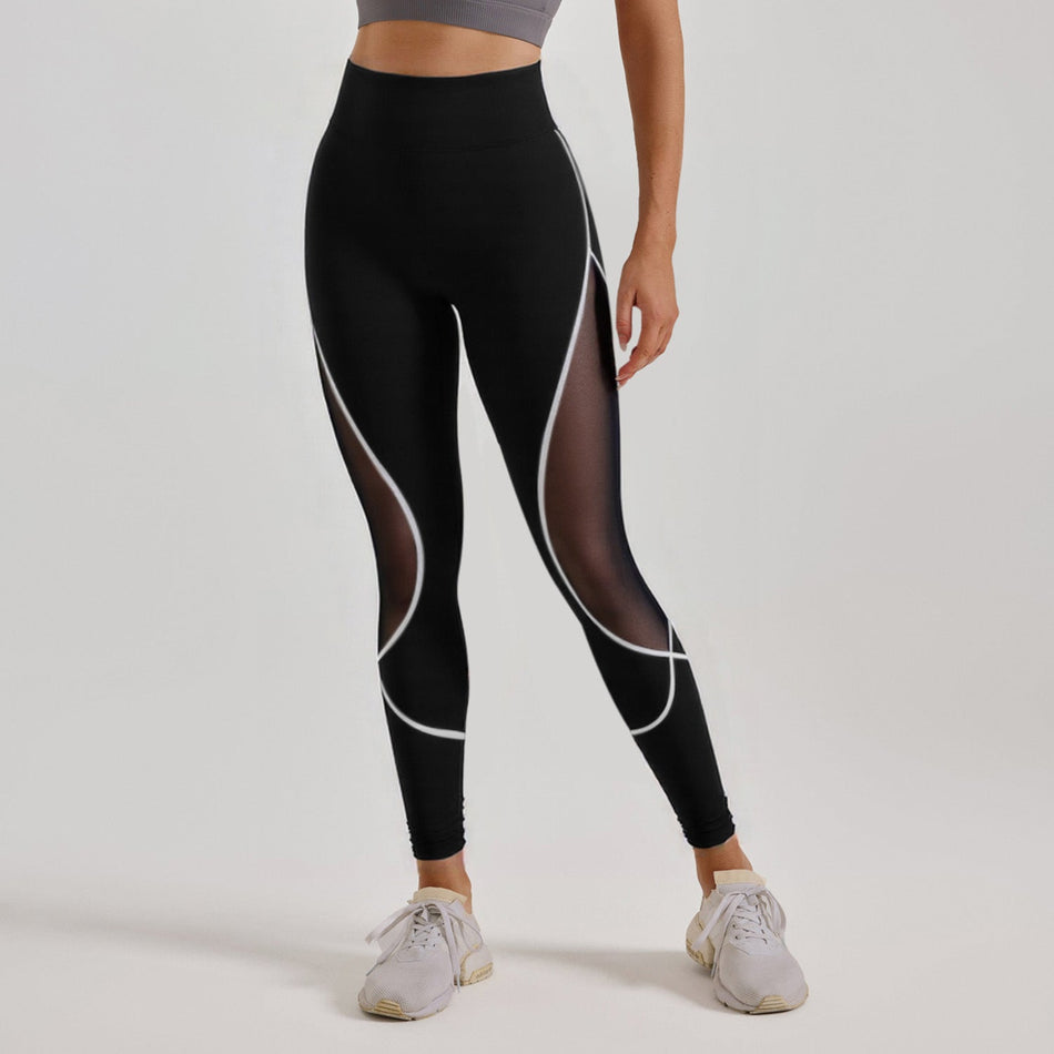 Women’s Spliced Mesh Yoga Pants