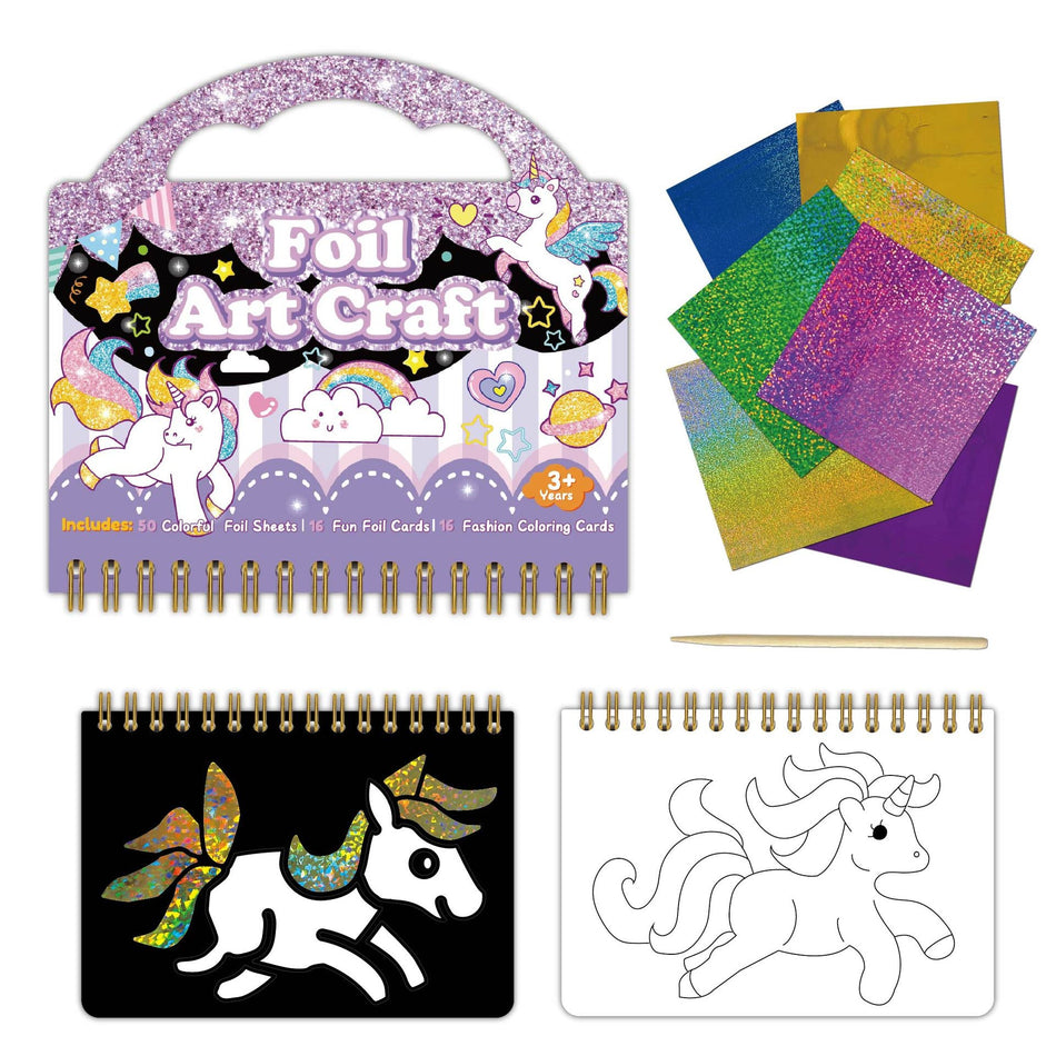 DIY Magic Art Stickers – Unicorn Cartoon Coloring Toy