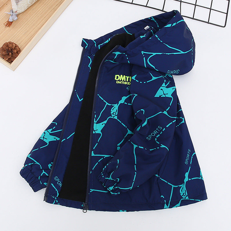 Boys’ Velvet Windproof Jacket