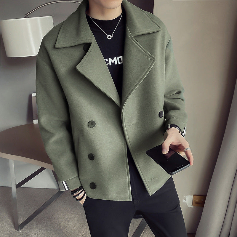 STOCK-Short Woolen Lapel Coat – Autumn/Winter