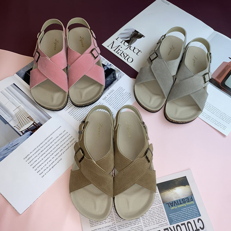 Retro Japanese Style Men’s Cork Beach Sandals – 2025 Trend