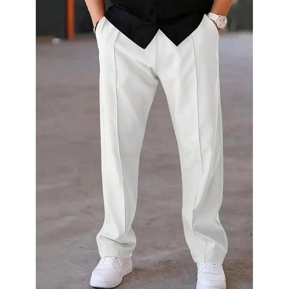 Men’s American High Street Loose Straight Solid Sweatpants