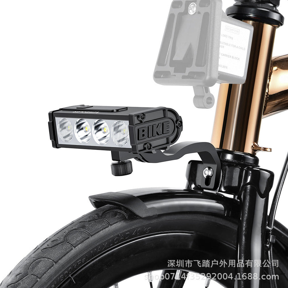 USB Rechargeable Aluminum Alloy Bicycle Headlight – Digital