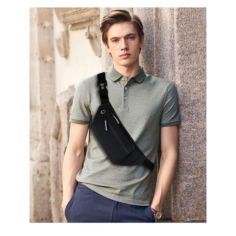 Waterproof Men’s Crossbody Waist Bag for Outdoor Sports
