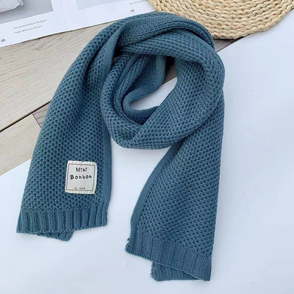 Kids’ Winter Knitted Scarf Set – Boys & Girls Warm Neck