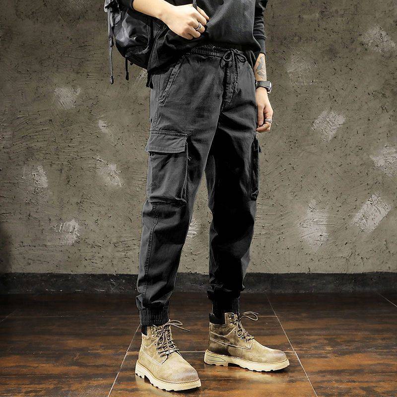 STOCK-Men’s Military Green Cargo Pants – Loose & Multi-Pocket