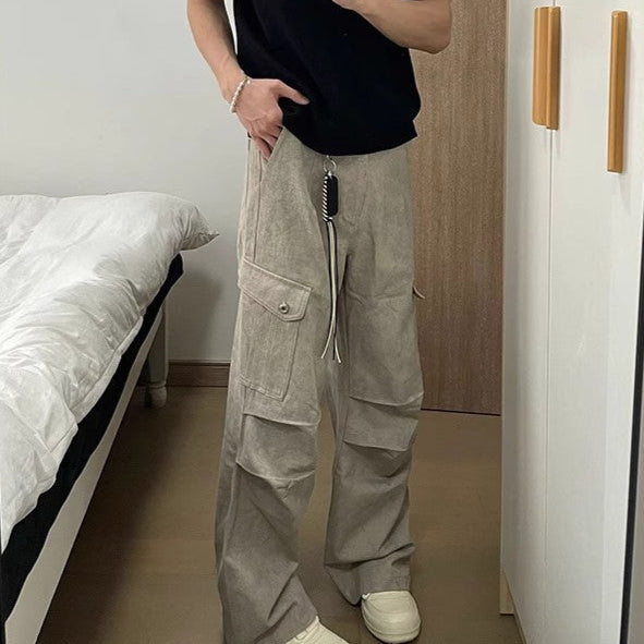 STOCK-Camouflage Cargo Pants Men’s Paratrooper Wide Leg Overalls